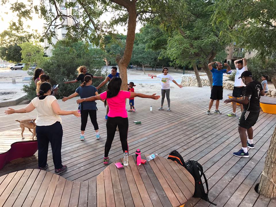 מרחב ציבורי חדש ברח' רד''ק, בשכונה י''א (צילום: פייסבוק רוה''ע)